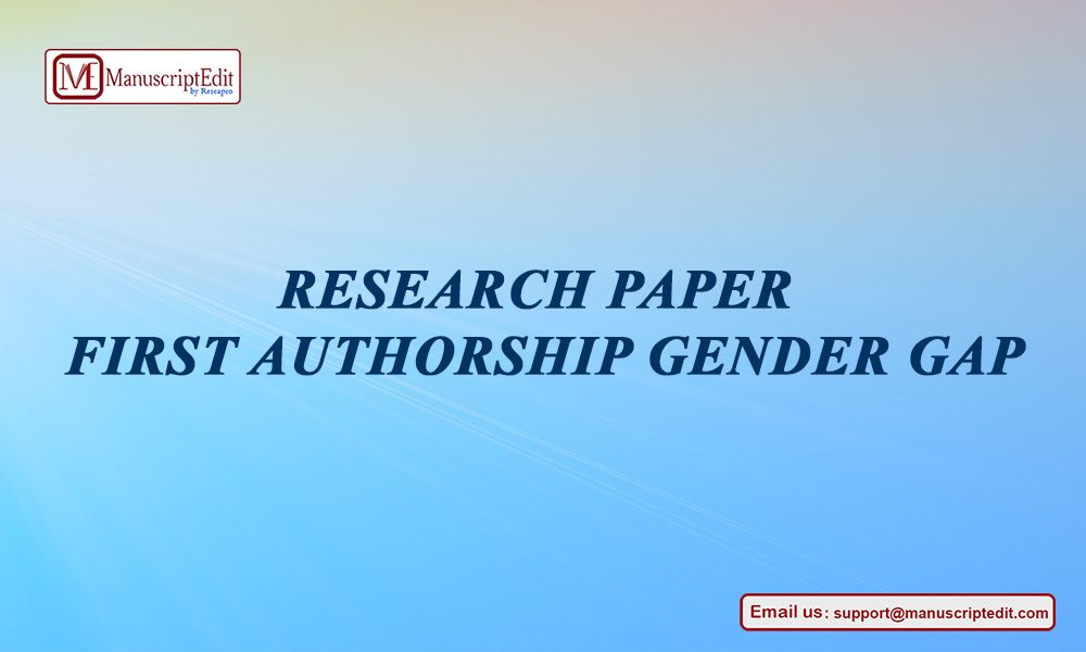 Research paper first authorship gender gap