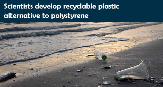 Scientists develop recyclable plastic alternative to polystyrene