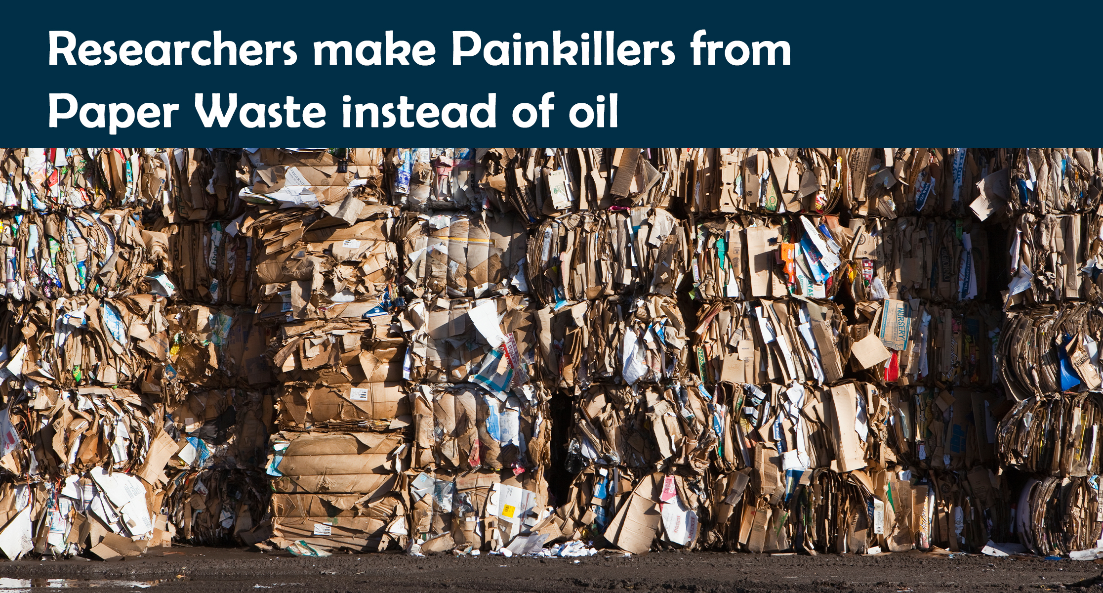 Researchers make Painkillers from Paper Waste instead of oil